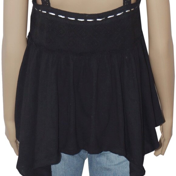 Free People Melrose Knit Tank Babydoll Embroidered Lace Top M - Picture 5 of 6